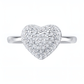 Кольцо из серебра с фианитами