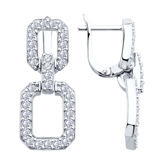 Серьги из серебра с позолотой 