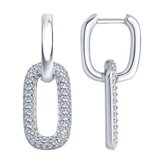 Серьги из серебра с позолотой