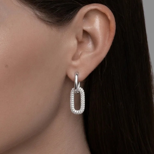 Серьги из серебра с позолотой