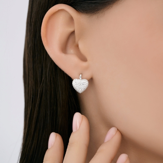 Серьги из серебра с бриллиантами