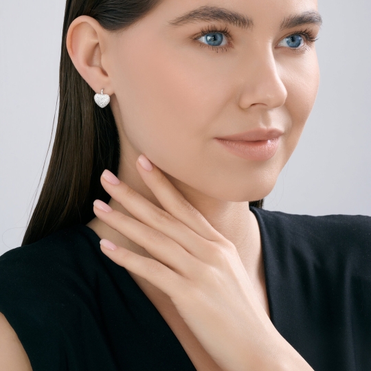 Серьги из серебра с бриллиантами