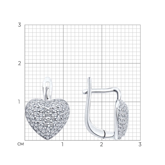 Серьги из серебра с бриллиантами