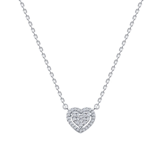 Колье из серебра с эмалью и фианитами