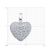 Подвеска из серебра с фианитами