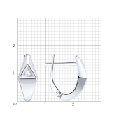 Серьги из серебра с фианитами