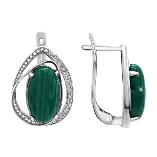 Асимметричные серьги из серебра