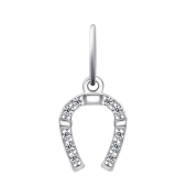 Подвеска из серебра с фианитами 