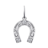 Подвеска из серебра с фианитами 
