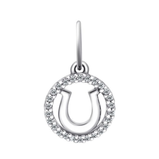 Подвеска из серебра с фианитом "Кошка"