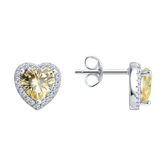 Колье из серебра с фианитами