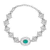 Браслет из серебра с бирюзой