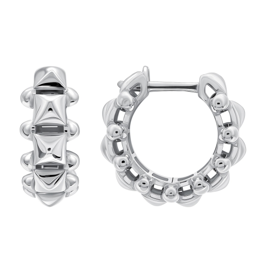 Серьги из серебра с ювелирными кристаллами