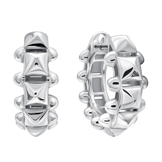 Серьги из серебра с ювелирными кристаллами