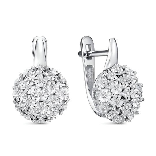 Кольцо из белого золота с бриллиантами