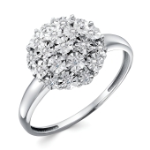 Кольцо из белого золота с бриллиантами