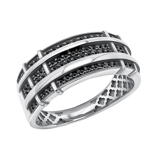 Кольцо из серебра с фианитами