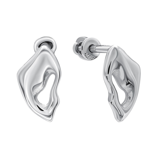 Серьги из серебра с янтарем