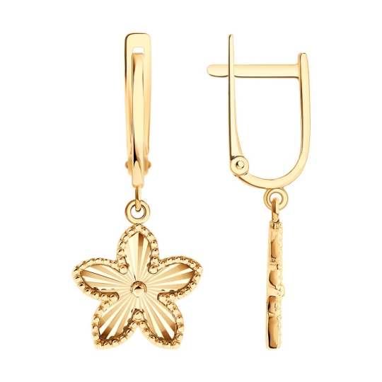 Серьги из золота с агатами