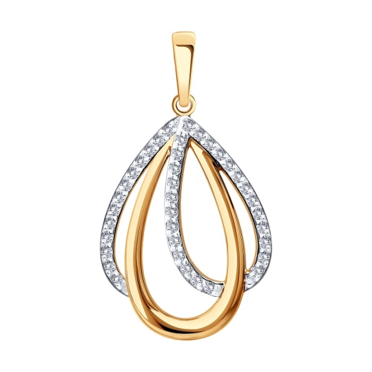 Подвеска из золота с фианитами