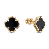 Серьги из золота с ониксами