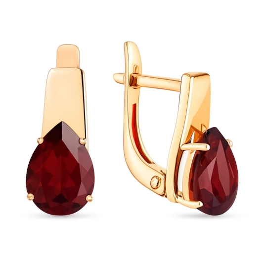 Серьги из золота с фианитами