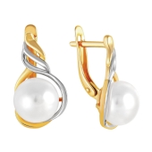 Серьги из золота с жемчугом