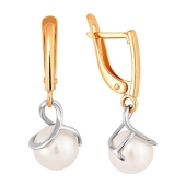 Серьги из золота с жемчугом