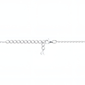 Колье из серебра с ювелирным кристаллом и фианитами