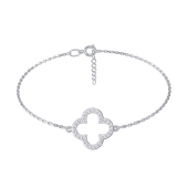 Браслет из серебра с фианитами