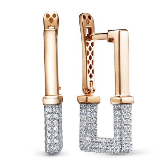 Серьги из золота с гранатами