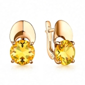 Серьги из золота с султанитами