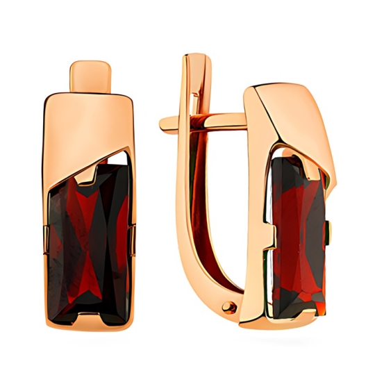 Серьги из золота с раухтопазами