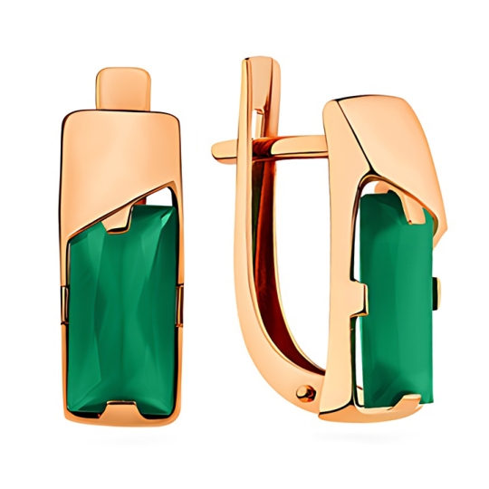 Серьги из золота с раухтопазами