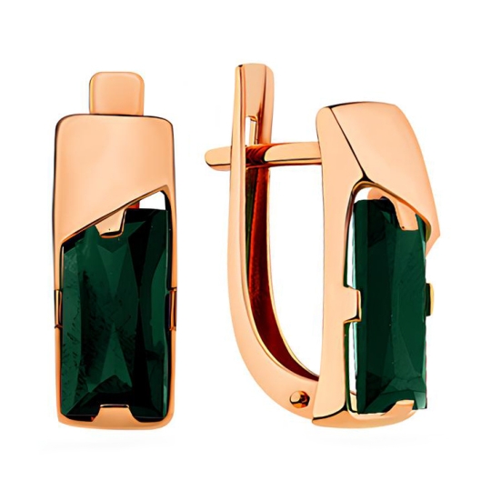 Серьги из золота с раухтопазами