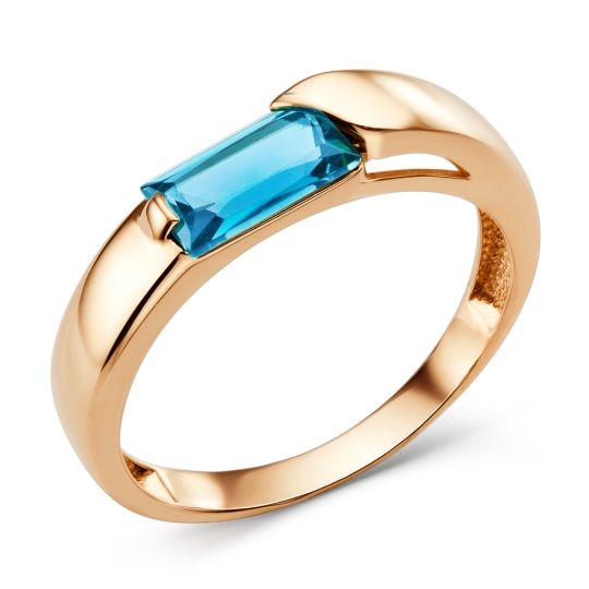 Серьги из золота с ситаллами топаз Swiss