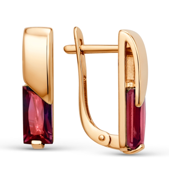 Серьги из золота с ситаллами топаз Swiss