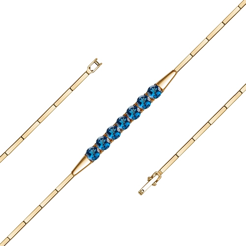 Браслет из золота с гранатами