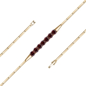 Браслет из золота с гранатами