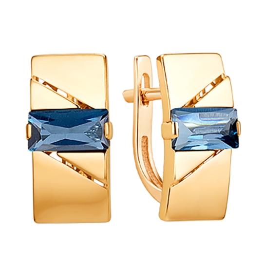 Серьги-трансформеры из золота с эмалью