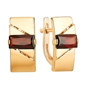 Серьги из золота с гранатами