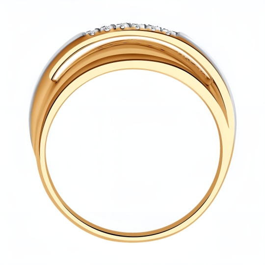 Кольцо из серебра с фианитами