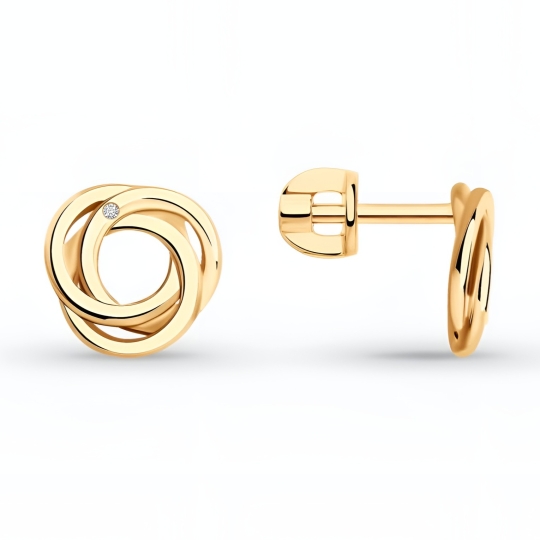 Серьги из серебра с фианитами