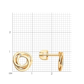 Серьги из серебра с позолотой и бриллиантами