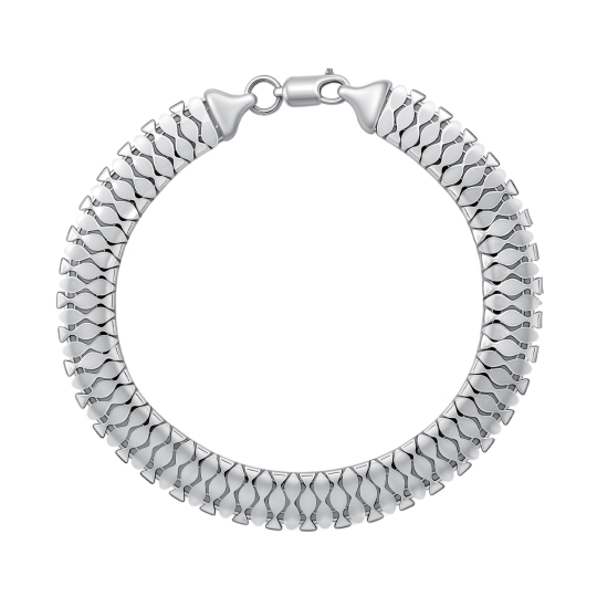 Браслет из серебра с позолотой плетения "Перлина" с шариками