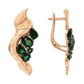 Серьги из золота с турмалинами