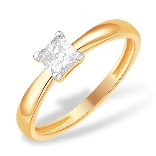 Кольцо из серебра с агатом и фианитами