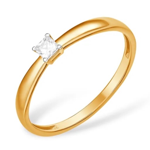 Кольцо из серебра с фианитом