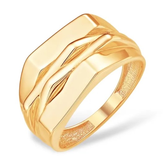 Кольцо из серебра с позолотой и фианитами