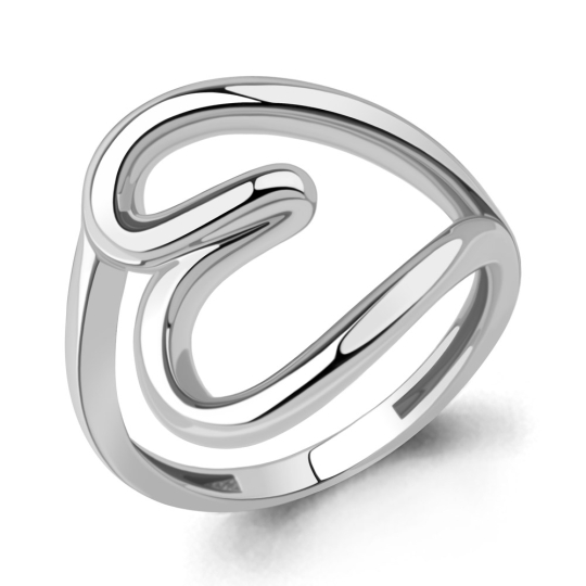 Кольцо из серебра с рубиновым корундом и фианитами